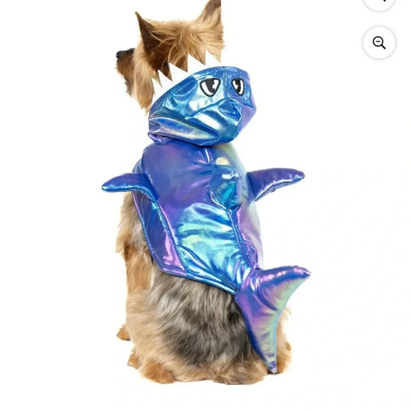 Other - Dog Shark Costume Medium (Beagle, Standard Poodle) NWT Iridescent